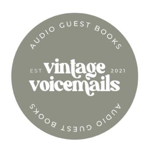 Unique wedding guest book idea, audio guest book from Vintage Voicemails