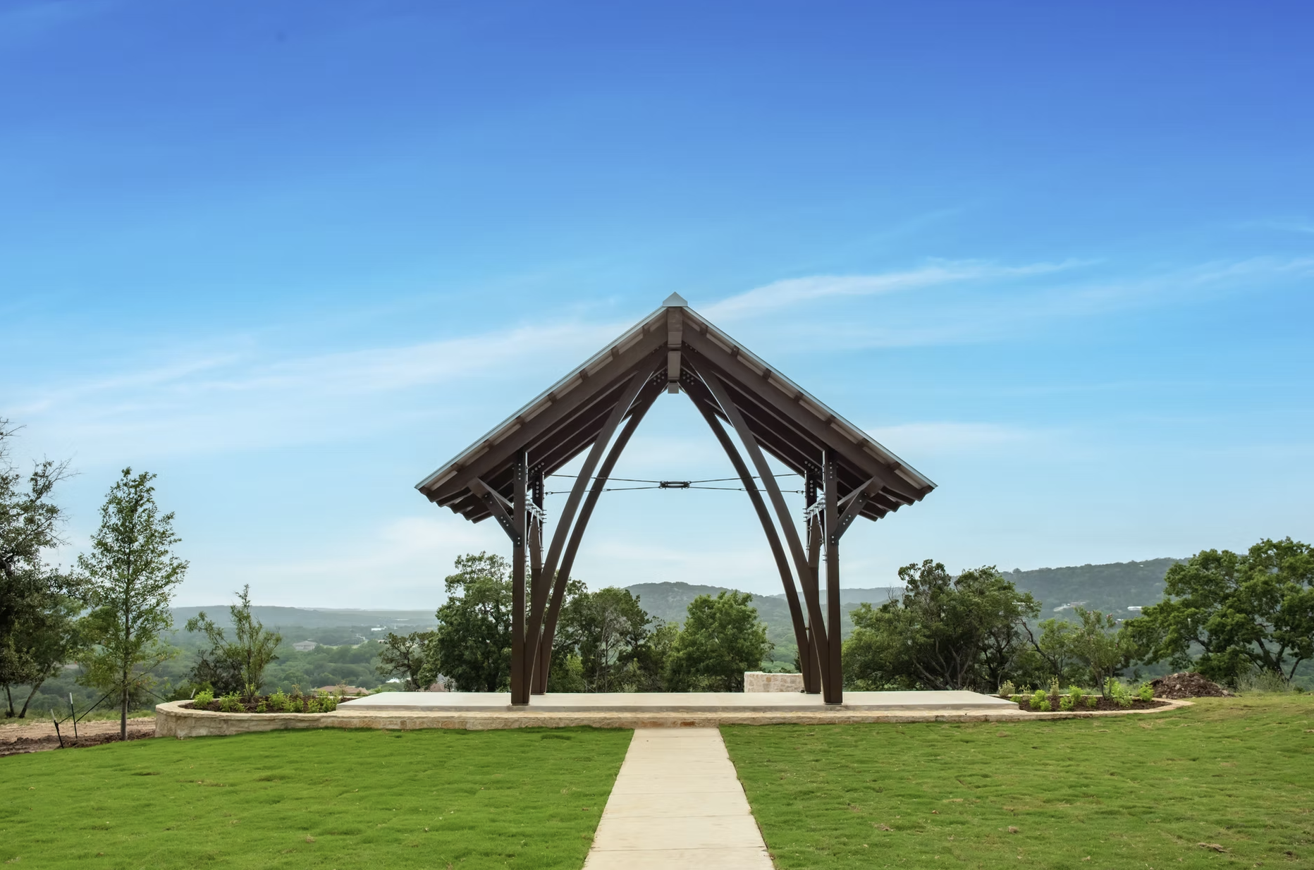 Outdoor ceremony area at Willow Ridge in New Braunfels, TX