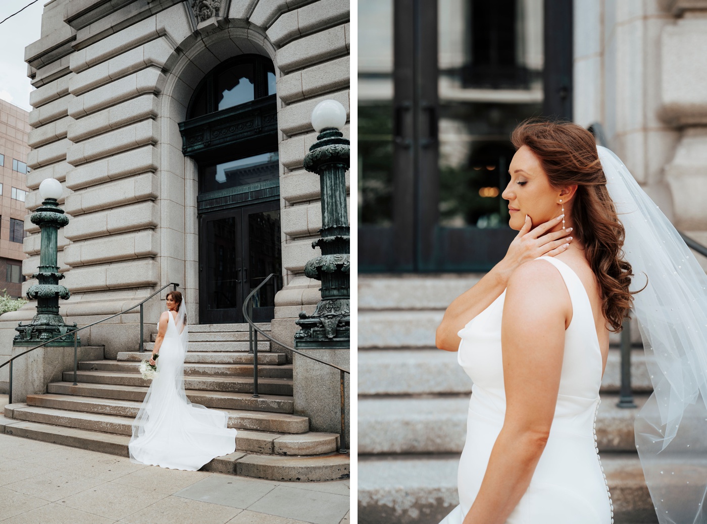 bridal portraits in downtown Cleveland