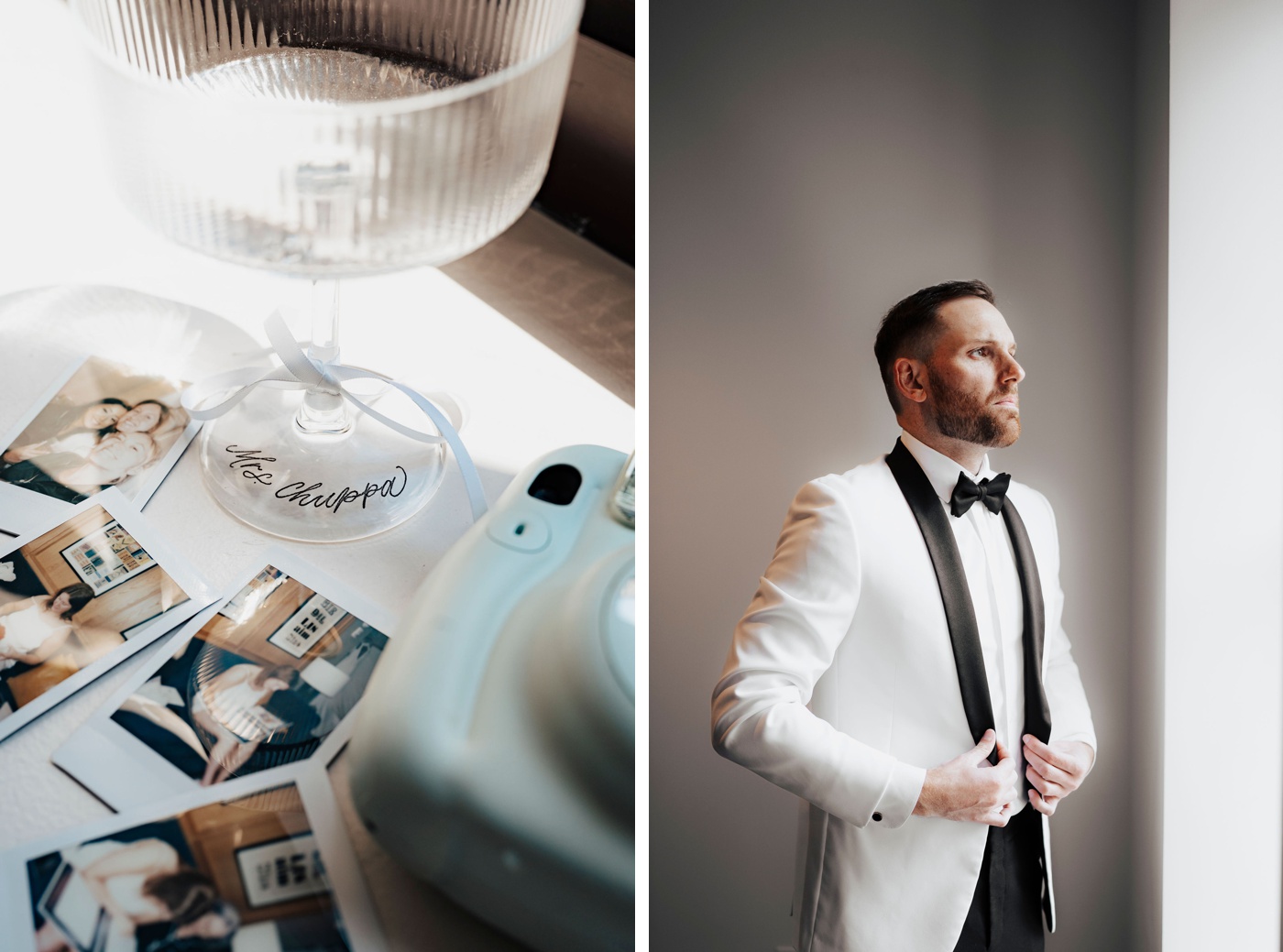 groom getting ready for his wedding at Georgetown & Vosh